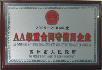 AA级重合同守信用企业